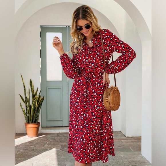 NWT Kirundo Leopard Print Midi Dress - Picture 12 of 13